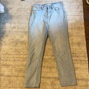 Madewell Light Wash Straight Jeans